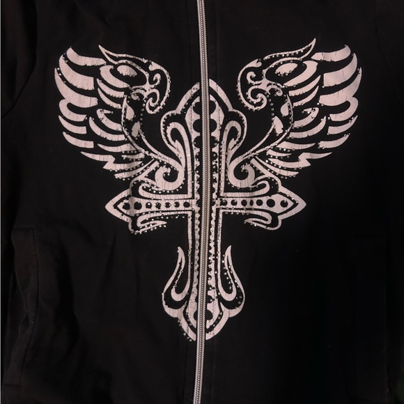 Y2K Winged Cross Rhinestone
Zip Up - Picture 2 of 5